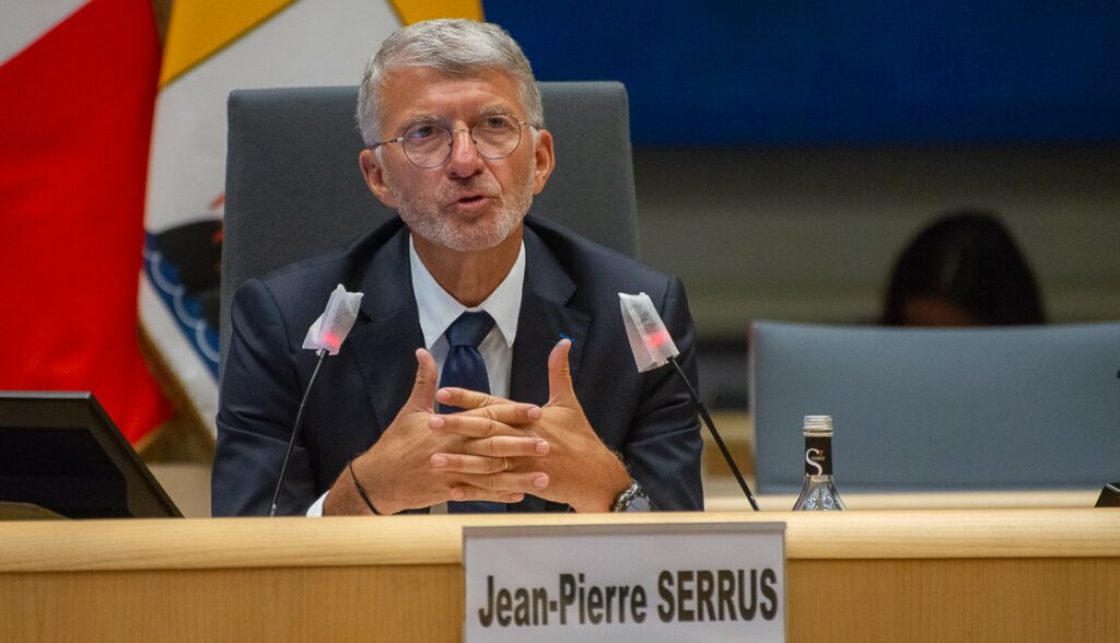 Jean-Pierre Serrus lors de la conférence régionale sur la logistique ce mardi 12 juillet (crédit : JYD / Gomet')